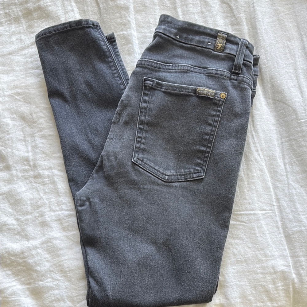 7 For All Mankind Gray Skinny Jeans - Size 32